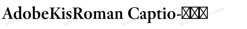 AdobeKisRoman Captio字体转换